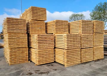 PRIJSKNALLER!! Douglas Steigerplanken 32x200m  3-4-5 meter, Doe-het-zelf en Verbouw, Hout en Planken, 25 tot 50 mm, Nieuw, Plank