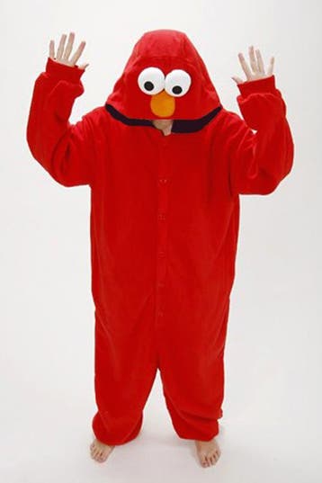 Onesie Elmo Pak Kostuum L-XL Rood Elmopak Jumpsuit Huispak, Kleding | Heren, Maat 52/54 (L), Carnaval, Nieuw, Ophalen of Verzenden