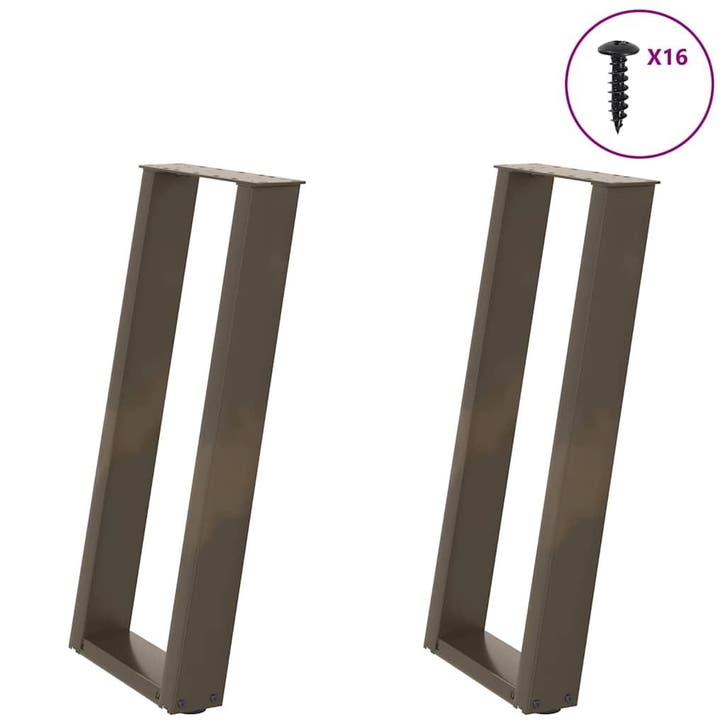 vidaXL Console tafelpoten 2st U-vormig 38x(72-73)cm staal, Huis en Inrichting, Tafelonderdelen, Nieuw, Verzenden