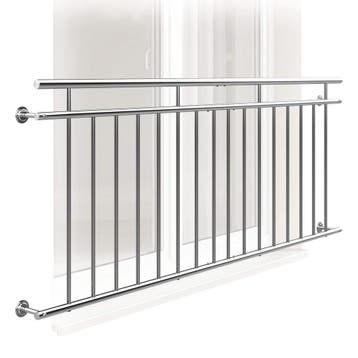 Balkonhek RVS 90x225cm (Tuin en Terras), Verzenden, Nieuw