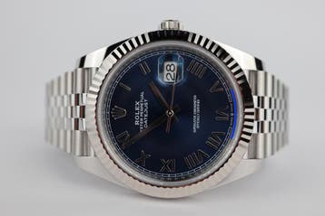 Horloge Rolex Datejust New Bright Bleu Roman 06/2026, Staal, Polshorloge, Nieuw, Ophalen of Verzenden