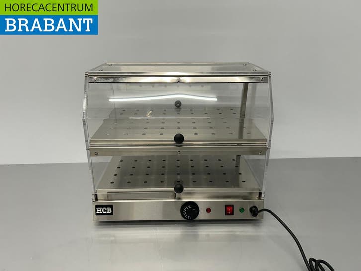 HCB RVS Warmhoudvitrine 4 kleppen 50 cm 230V Horeca, Zakelijke goederen, Horeca | Keukenapparatuur, Nieuw in verpakking, Ophalen of Verzenden