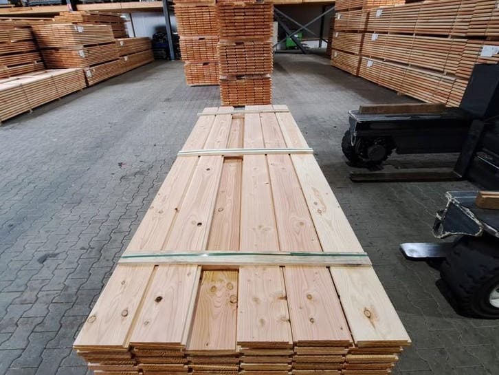 Ca. 62x Douglas Zweeds Rabat, 26x190mm, lengte 400cm, Doe-het-zelf en Verbouw, Hout en Planken