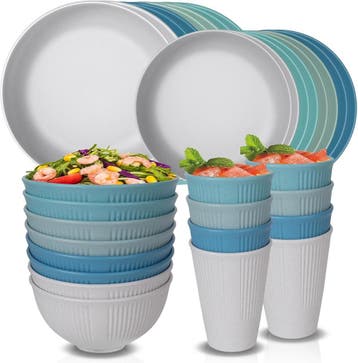Camping servies set - 32-delig | Tweedekansje | OP=OP, Overige materialen, Ophalen of Verzenden, Zo goed als nieuw, Overige stijlen