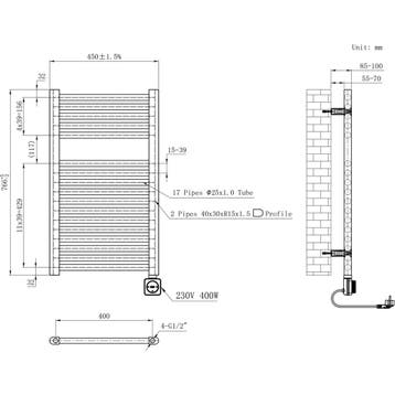 Wiesbaden Elara Elektrische Radiator - Smart WiFi -, Doe-het-zelf en Verbouw, Verwarming en Radiatoren, Ophalen of Verzenden, Nieuw