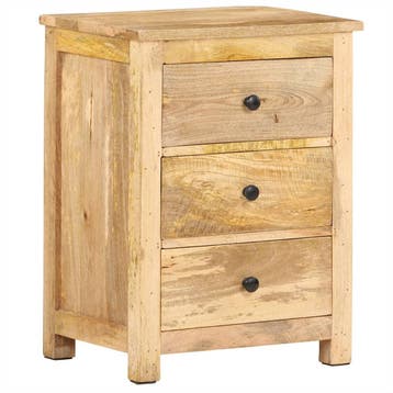 vidaXL Nachtkastje 45x35x60 cm massief mangohout, Huis en Inrichting, Slaapkamer | Nachtkastjes, Minder dan 45 cm, Verzenden, Nieuw