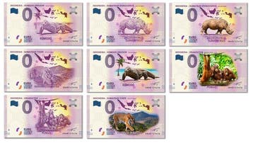 World. 0 Euro Banknote 2019 Wildlife Series collectie (8