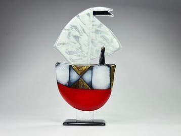 Studio Habrat - Maciej Habrat - sculptuur, Boat - 29.5 cm -