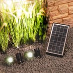 Solar LED tuinspots Twins met grondspies en los zonnepaneel, Overige materialen, Verzenden, Minder dan 50 watt, Staande lamp
