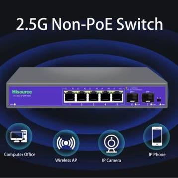 2.5G Netwerk Switch 5/8 Poorten – 10G SFP+ Uplink, Computers en Software, Netwerk switches, Verzenden, Nieuw
