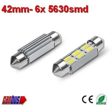 2x 12v Canbus 42mm 6 x 5630smd- 190 lumen, Verzenden, Nieuw