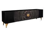 Handgemaakte TV lowboard GOLDEN SUNSET 180cm zwart met 3D, Ophalen of Verzenden, Nieuw