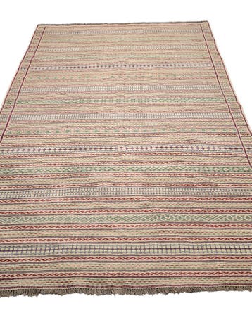 Grote Kelmin Flatweave 300x200 handgeweven wollen vloerkleed,  Perzisch tapijt kelim killim wollen vloerkleed handgeknoopt , Ophalen of Verzenden