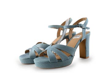 Manfield Sandalen in maat 41 Blauw, Sandalen of Muiltjes, Zo goed als nieuw, Manfield, Verzenden
