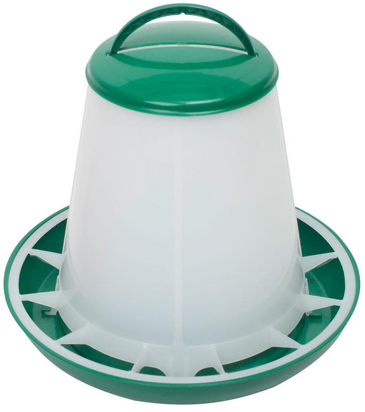 Kunststof voersilo met deksel groen - 1 kilo, Dieren en Toebehoren, Vogels | Hokken en Kooien, Nieuw, Ophalen of Verzenden