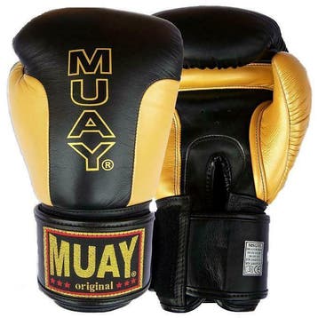 Muay Bokshandschoenen Premium - Zwart/Goud, Ophalen of Verzenden, Nieuw