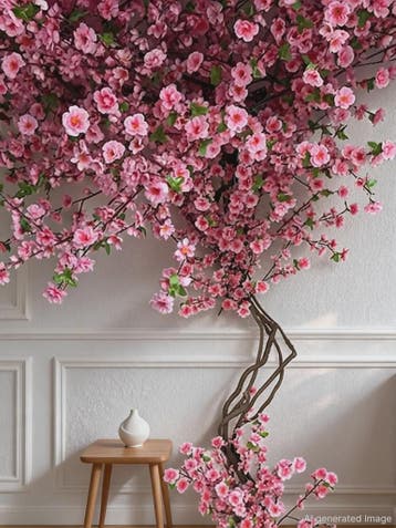 Roze Kunstbloesem Tak - Perzikbloesem & Kersbloesem Decorati, Verzenden