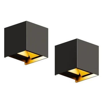 Wandlamp - 2 pack - Werkt op netstroom - 3000K, Verzenden, Zo goed als nieuw
