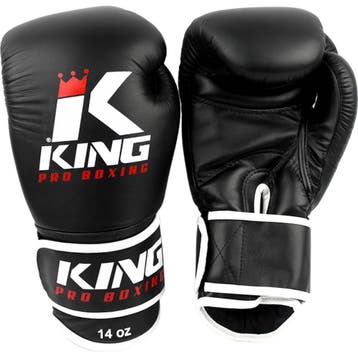 King Pro Boxing Kickboks Handschoenen Zwart KPB/BG 3 Leder, Ophalen of Verzenden, Nieuw