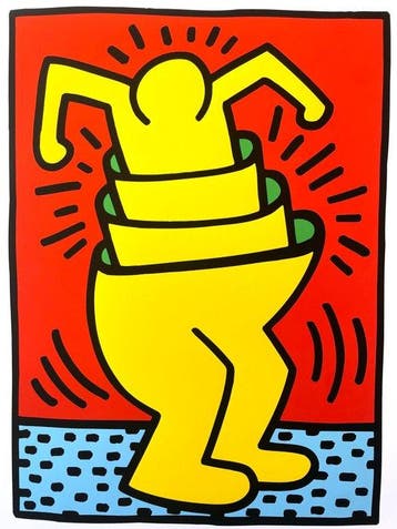 Keith Haring - Untitled (cup man) - Giclée - 60x47 -
