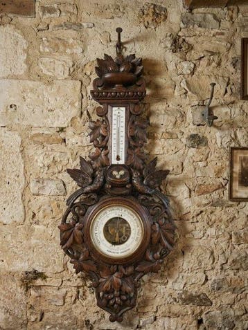 Aneroid barometer - Hout, Glas - Zwarte Woud