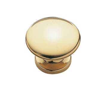 Knop Lens messing gepolijst 30 mm, Huis en Inrichting, Verzenden, Nieuw