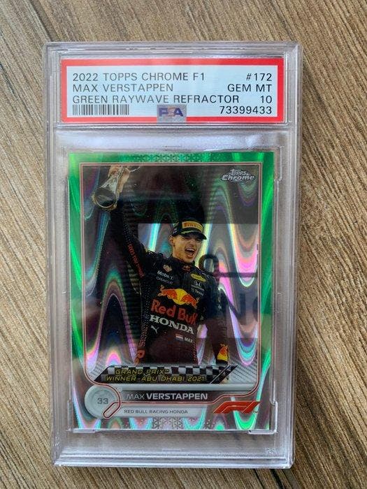 2022 Topps Formula 1 Max Verstappen #192 Green RayWave, Verzamelen, Stickers