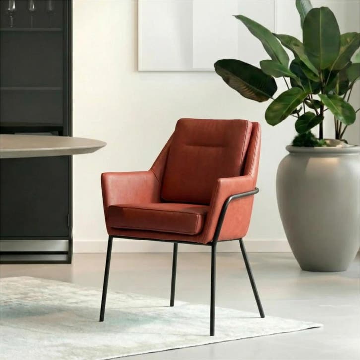 Leren eetkamerstoel Mix Duo, Huis en Inrichting, Stoelen, Nieuw, Leer, Ophalen of Verzenden