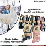 6 Paar Alpaka Sokken met Schattig Kattenpatroon, Kleding | Dames, Sokken en Kousen, Verzenden, Nieuw