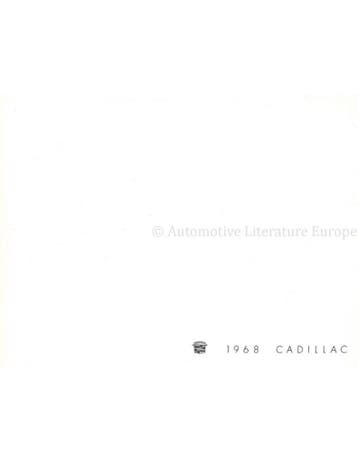 1968 CADILLAC PROGRAMMA BROCHURE ENGELS, Nieuw, Author