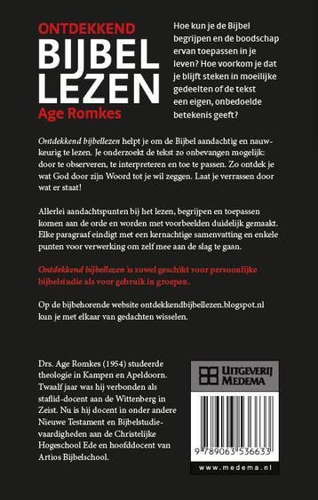 ONTDEKKEND BIJBEL LEZEN 9789063536633 Age Romkes, Verzenden, Zo goed als nieuw, Age Romkes