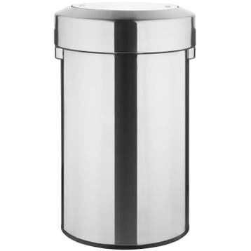 Afvalbak | Staal | Geborsteld | 70L | Tuimeldeksel | Anti, Verzenden, Nieuw in verpakking