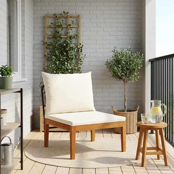 vidaXL Tuin Midden Sofa met Kussens Massief acaciahout &, Verzenden, Nieuw