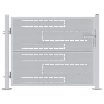 vidaXL Tuinpoort 85 x 70 cm Roestvrij staal zilver, Verzenden, Nieuw