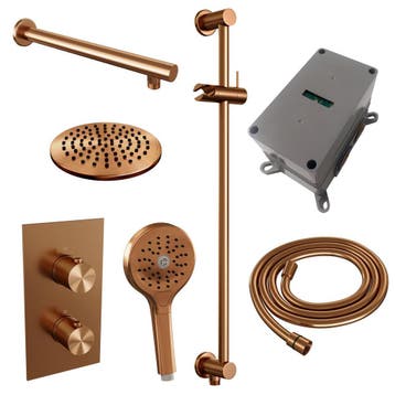 Brauer Copper Edition Thermostatische Regendoucheset Inbouw, Ophalen of Verzenden, Nieuw