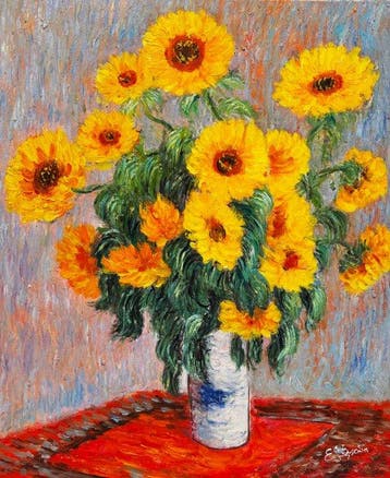 Ekaterina Dzuba (1982) - Les Tournesols de Claude Monet -, Antiek en Kunst