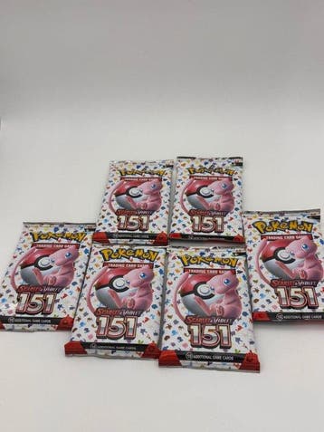 Pokémon - 6 Booster pack - Scarlet & Violet 151 Booster Pack, Nieuw