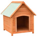 vidaXL Hondenhok 72x85x82 cm massief grenen- en vurenhout, Dieren en Toebehoren, Hondenhokken, Verzenden, Nieuw