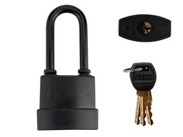 Hangslot met sleutels - 3 sleutels - Zwart, Ophalen of Verzenden, Nieuw