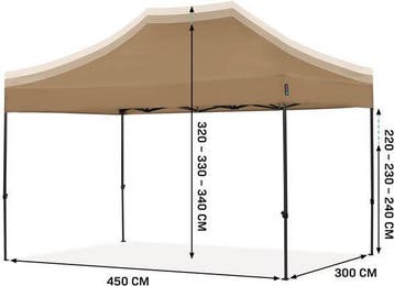 2dekans | VONROC Partytent - 3x4.5 m – Premium easy-up, Ophalen of Verzenden, Zo goed als nieuw