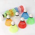 Set 6/12 Badminton Shuttlecocks Kleurrijk met Foam Kop, Sport en Fitness, Badminton, Verzenden, Nieuw
