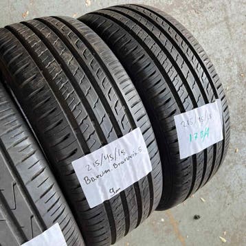 2 x Barum 215-45-18 Zomerbanden 9mm, 18 inch, Ophalen of Verzenden, Band(en), Personenwagen