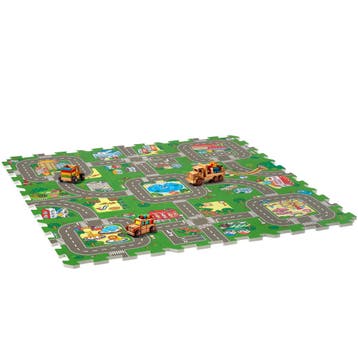 Puzzelmat MyCity, stad- en wegen, 9-delig, antislip, Kinderen en Baby's, Verzenden, Nieuw