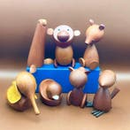 Senshukai  - Speelgoed meubels 7 Vintage wooden animals