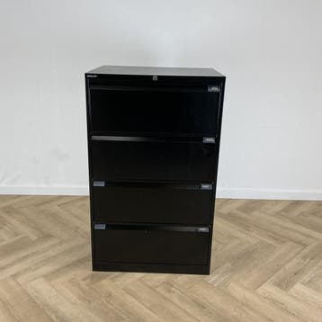 Bisley dossierkast vv 4 lades en sleutel (hxbxd) 130x80x62, Ophalen of Verzenden, Gebruikt, Metaal