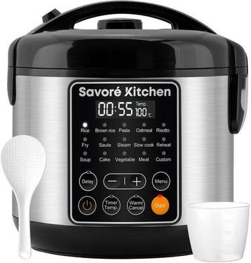 2dekans | Savoré Kitchen Rijstkoker met Stomer – 3L – 14, Huis en Inrichting, Ophalen of Verzenden, Zo goed als nieuw