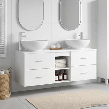vidaXL Badkamermeubelset 3 st Wit 49,5 x 44,5 x 65 cm, Verzenden, Nieuw