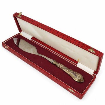 Zilver Spatel (cosmetisch) - 30.5 cm, Antiek en Kunst