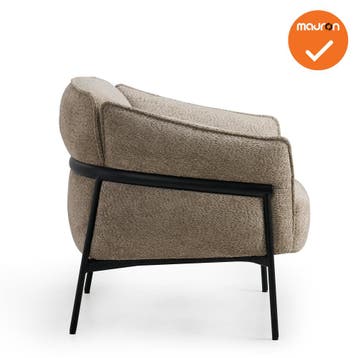 Luxe kamerstoel - Beige teddy stoffering, Vergader- of Presentatieruimte, Ophalen of Verzenden, Nieuw zonder verpakking, Stoel