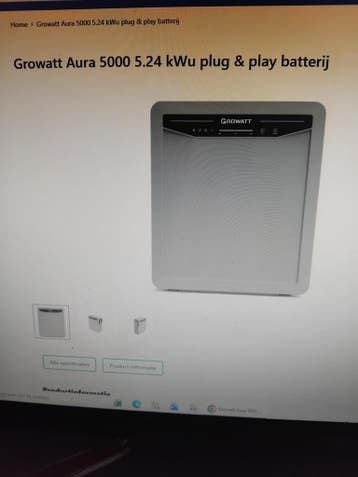 Growatt AURA 5000 (5kWh) Thuisbatterij € 1.085,00 excl Btw, Doe-het-zelf en Verbouw, Verzenden, Nieuw, Overige typen, 200 wattpiek of meer